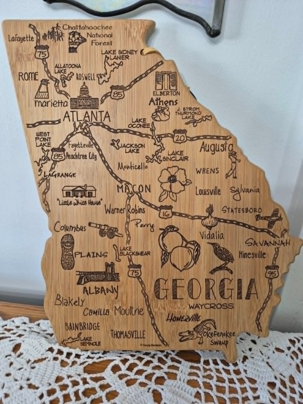 Totally Bamboo Destination Georgia Cutting and Serving Board